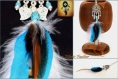 Pendentif plumes naturelles , collier pendentif plume, bijoux hippie, collier bohème, pendentif ethnique, indien