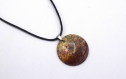 Collier pendentif pierre d'agate, bijoux reiki chakra, pendentif collier cordon noire, pierre d'agate grande