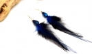 Boucles d'oreilles plumes ama - ethnic feather - bijoux ethniques - bijoux indiens - boho -