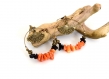 Créoles corail éventail - boucles d'oreilles - gemstone earrings - gold plated hoops