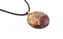 Collier pendentif pierre d'agate, bijoux reiki chakra, pendentif collier cordon noire, pierre d'agate grande