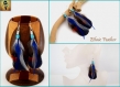 Boucles d'oreilles plumes bena - ethnic feather - plumes faisan et coq multicolores