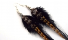 Boucles d'oreilles plumes bena - ethnic feather - bijoux ethniques - bijoux indiens - boho -