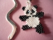 Marque page original panda en perles delica miyuki modèle unique