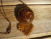 Collier style indien ethnique brodé de perles