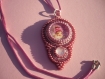 Collier brodé de perles motif fée dans le bain original