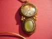 Collier brodé de perles motif lutin de la forêt original