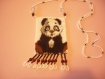 Collier sautoir en perles tissées modèle panda