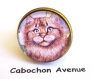 B3.794 bijou femme chat bague ajustable réglable bijou fantaisie bronze cabochon verre portrait chat tigré felin chaton matou cat (série 2)