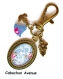 B3.1175 bijou femme cage aux oiseaux bijou de sac porte-clés bijou fantaisie bronze cabochon verre cage oiseau romantique fleurie fleurs roses multicolore bleu  (série 2)
