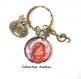 B3.1264 bijou femme rihanna porte-clés bijou fantaisie bronze cabochon verre célébrité chanteuse music guitare notes de musique étoile star (série 5)