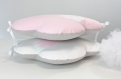 5 coussins pour tour de lit 60cm large ou autre dans la chambre de bébé, nuages, rose et blanc