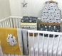 Lot de 6 protections de barreaux pour tour de lit de bébé, thème animaux de la forêt 