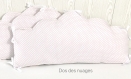 Tour de lit en 3 nuages en rose tendre et gris, en 70 cm large