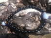 Bracelet hope obsidienne - angelite & breloque om