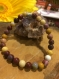 Bracelet jaspe  mokaite pierre gemme naturel lithotherapie 