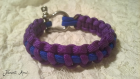 Bracelet en paracord bleut et violet