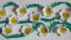 Joli collier en fleurs crocheté en coton