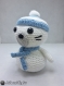 Gary phoque doudou amigurumi crochet blanc 