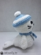 Gary phoque doudou amigurumi crochet blanc 