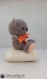 Sito ours doudou amigurumi crochet marron et orange 