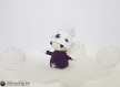 Baby christmas bonhomme amigurumi crochet violet et blanc 