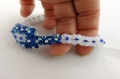 Bracelet en swrovski bleu et blanc