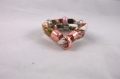 Bracelet perles rose irisée