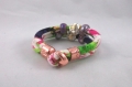 Bracelet perles violete irisée