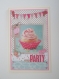 Carte 3d cup cake party time rose blanc vert