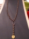 Collier chaine rosaire et son médaillon
