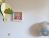Cadre origami bébé décoration chambre enfant animaux licorne fleur papillon rose violet vert jaune babyshower