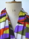 écharpe tube tour de cou rayée, foulard tissu stretch coloré, foulard cercle boucle, écharpe ronde rayée, cadeau femme amie copine