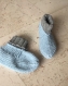 Chaussons femme en pure laine, 38/40, chaussons tricotés, chaussons de lit, avion, voyage, chaussons montants, chaussons après chirurgie 