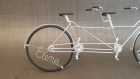 Vélo tandem miniature en fil aluminium