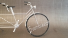 Vélo tandem miniature en fil aluminium