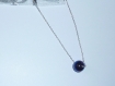 Collier ras de cou avec perle électroplate bleue 