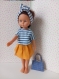 Vêtements de poupée (33cm):  deux en un: robe, jupe, gilet, marinière, sacs