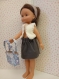 Vêtement de poupée (33cm):  short,jupe, blouse à bretelles, gilet sans manches