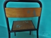 Chaise d'école vintage relookée de marque stella 