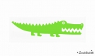 Applique flex thermocollant crocodile vert anis