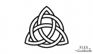 Noeud trinite triquetra celtique motif flex thermocollant