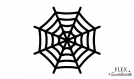 Toile araignee halloween motif flex thermocollant