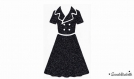 Petite robe noire paillete motif flex thermocollant