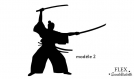 Samourai guerrier japon applique thermocollant