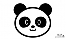 Panda cute kawaii flex thermocollant applique