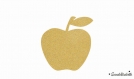 Pomme dore paillete flex applique thermocollant