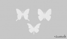 3 papillons blanc paillete flex thermocollant