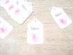 10 étiquettes merci coeur empreintes - emballage cadeau ou occasion particulière 