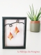 Bijoux origami boucles d'oreilles pendantes kimono papier doré or rouge crochet acier inoxydable or